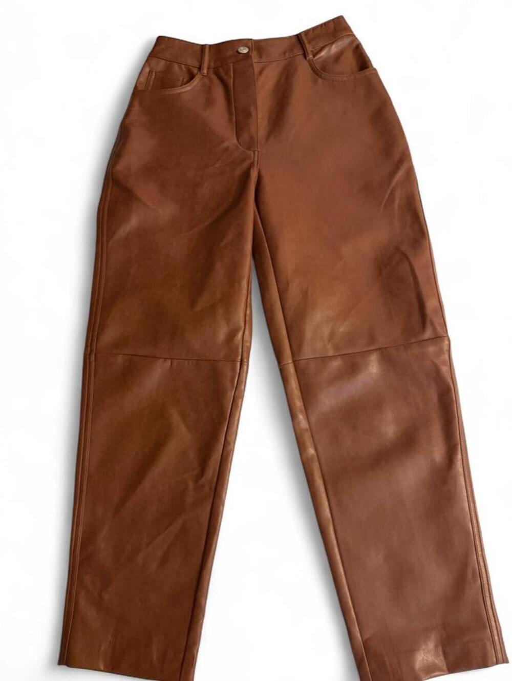 Wilfred Women's Brown faux leather pants size 0